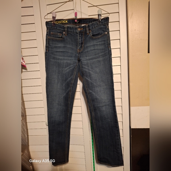 J. Crew Blue Matchstick Jeans with Faded Detailing Sz 28S - Picture 1 of 5